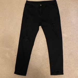 Black Distressed Jeans